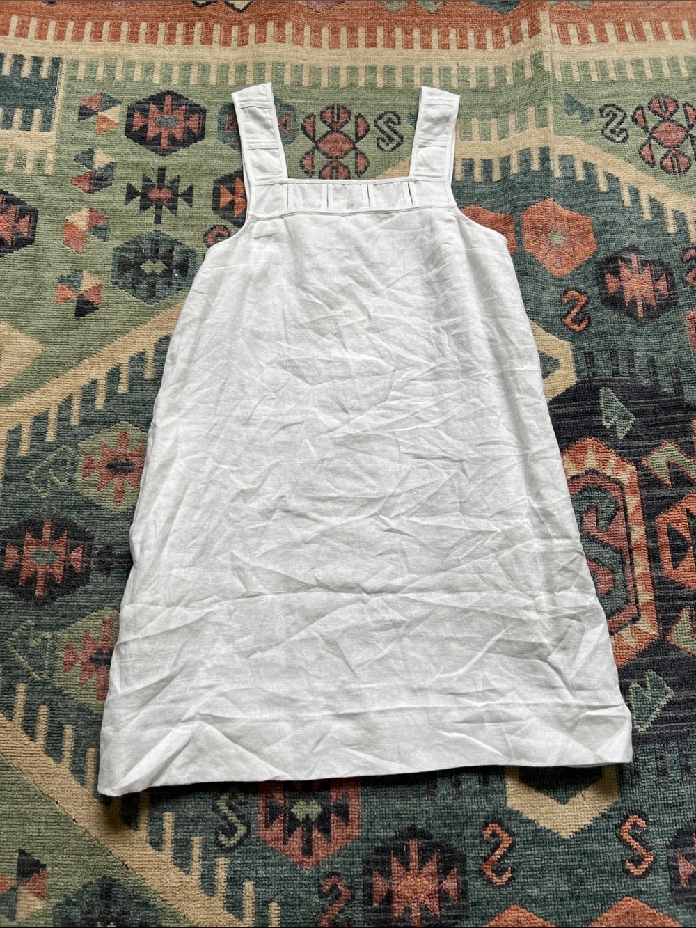 Madewell White Linen Sleeveless Dress
